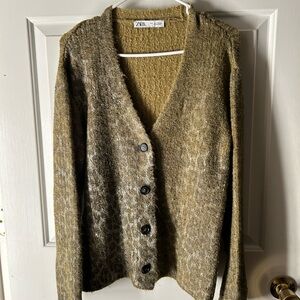 Zara Olive Green Women's Sweater